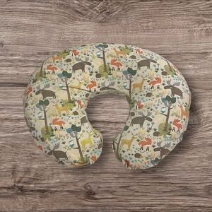 Boppy Baby Nursing Pillow with Woodland Forest Animal Cover – Gently Used